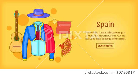 Spain banner horizontal corrida, cartoon style Spain banner horizontal corrida, cartoon style 30756817