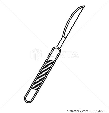 Stainless medical scalpel icon, outline style Stainless medical scalpel icon, outline style 30756885