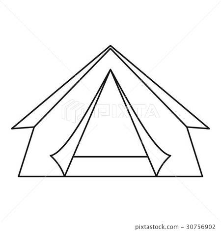 Tent icon, outline style 30756902