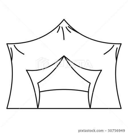 Hiking pavilion icon, outline style 30756949