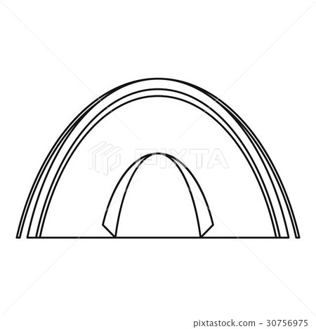 Dome tent icon, outline style Dome tent icon, outline style 30756975