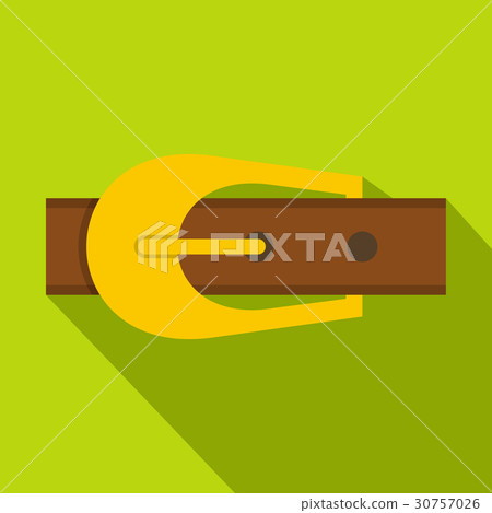 Brown belt icon, flat style Brown belt icon, flat style 30757026