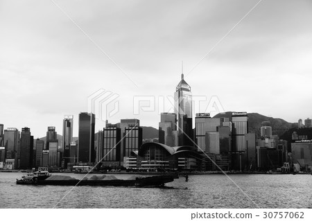 香港島維多利亞港城市天際線景觀 香港島維多利亞港城市天際線景觀 30757062