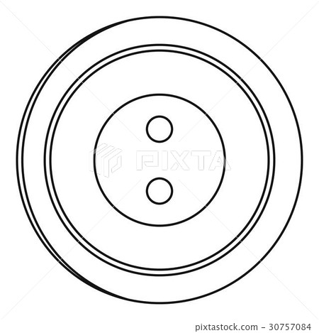 Plastic button icon, outline style 30757084