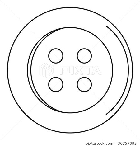 Sewing button icon, outline style Sewing button icon, outline style 30757092