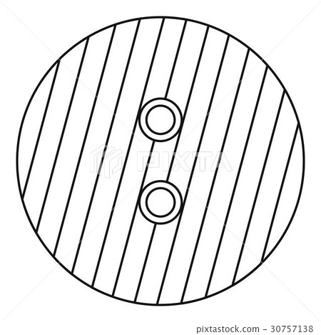 Button with stripes icon, outline style 30757138