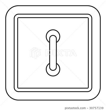 Clothing square button icon, outline style Clothing square button icon, outline style 30757139