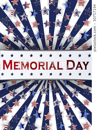 Happy Memorial Day background template. Stars and - Stock Illustration ...