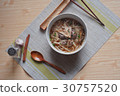 noodles with meat balls 30757520