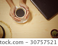 Coffe ,Cofee Bean on table 30757521