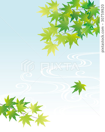 Fresh green, blue map, running water background illustration Fresh green, blue map, running water background illustration 30759920