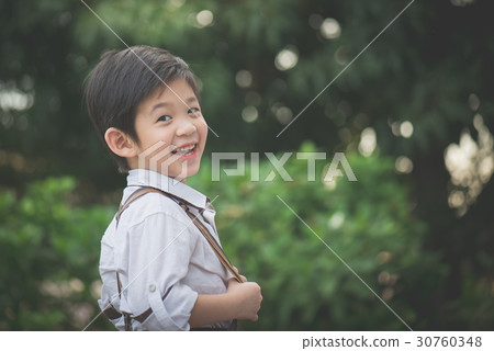 happy asian child outdoor 30760348