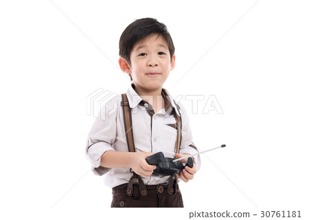 child holding radio remote control child holding radio remote control 30761181