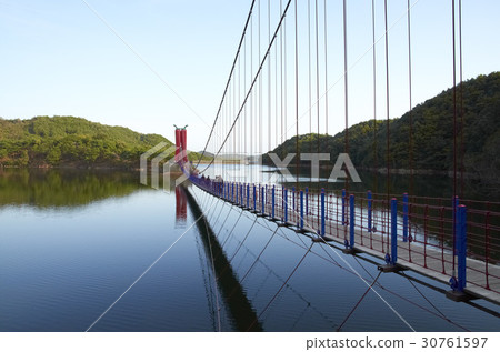 Hanging bridge, Cheonjangho, Cheongyang, Chungnam Hanging bridge, Cheonjangho, Cheongyang, Chungnam 30761597