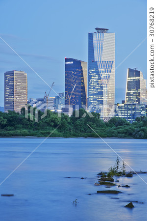首爾國際金融中心，康萊德酒店，LG雙子塔，Bam島，股票市場，汝矣島，永登浦區，漢江，首爾 30768219