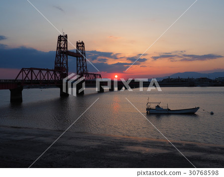 築後川上升橋（日落版） 30768598