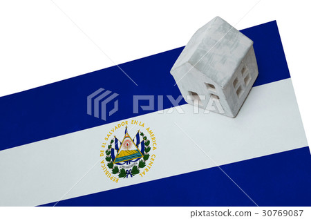 Small house on a flag - El Salvador 30769087