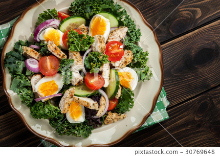 Fresh salad with chicken 30769648