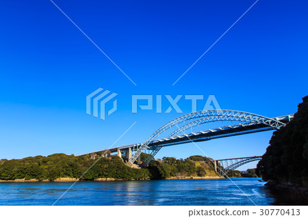 從伊勢太平洋海岸的Saikai橋樑視圖 30770413