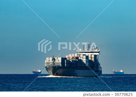 Grey container ship Grey container ship 30770625