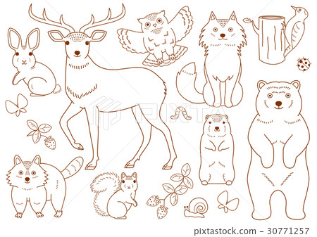 Material set of forest animals Material set of forest animals 30771257