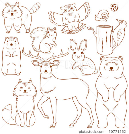 Material set of forest animals Material set of forest animals 30771262