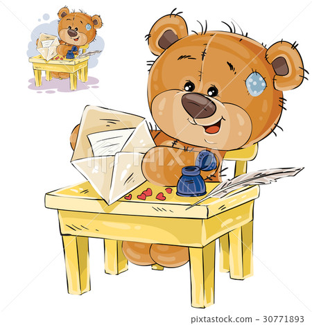 Vector illustration of a brown teddy bear sitting Vector illustration of a brown teddy bear sitting 30771893