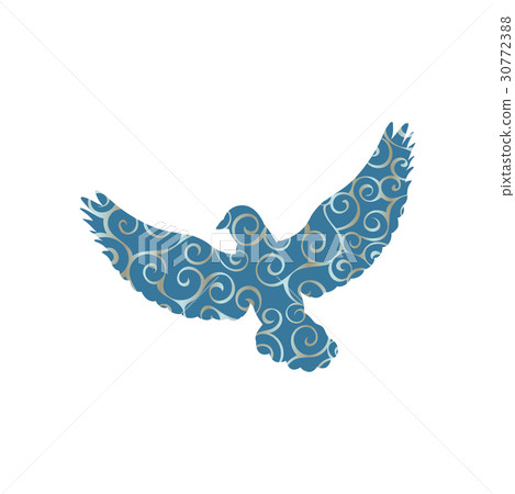 Pigeon bird color silhouette animal Pigeon bird color silhouette animal 30772388