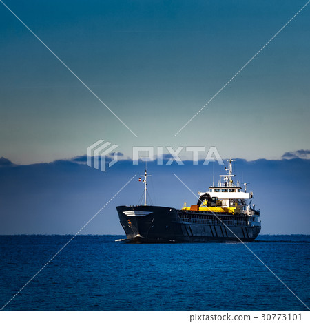 Black cargo ship 30773101