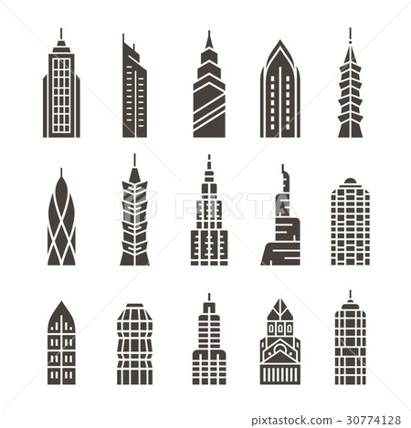 City buildings vector illustration - Stock Illustration [30774128] - PIXTA