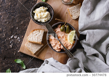 Salmon pate with red caviar Salmon pate with red caviar 30774478