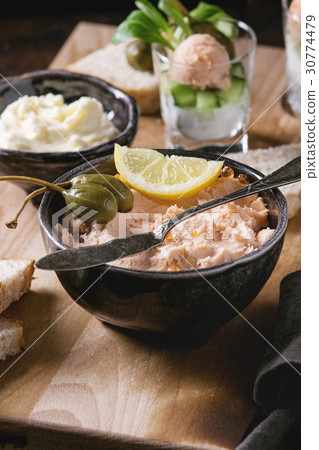 Salmon pate with red caviar Salmon pate with red caviar 30774479