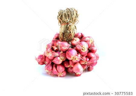 shallots on isolated white 30775583
