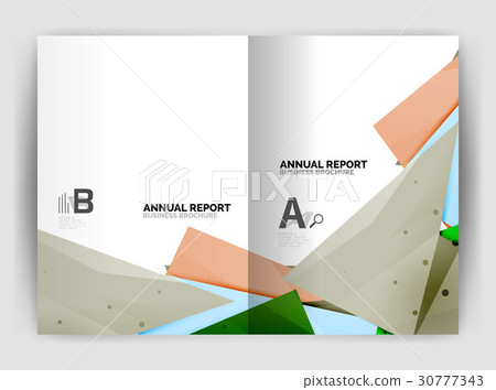 Triangle business print template 30777343