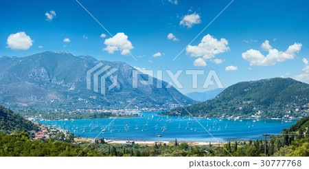 Many sailing vessels in bay (Nydri, Greece) 30777768