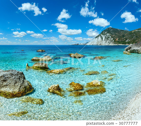 Petani Beach (Kefalonia, Greece). Petani Beach (Kefalonia, Greece). 30777777