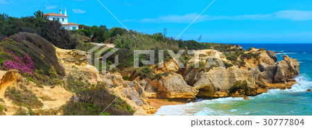 Atlantic blossoming coast view (Algarve, Portugal) 30777804