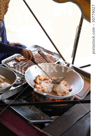 Asian Food Cooking On Boat 30779027
