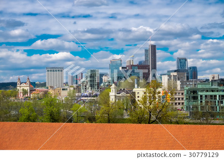 Panoramic view of the modern city center Vilnius Panoramic view of the modern city center Vilnius 30779129