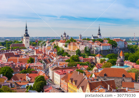 View from tower of St Olaf Church on old Tallinn View from tower of St Olaf Church on old Tallinn 30779330