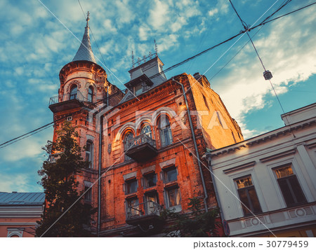 Knight Castle in sunset light. Kiev, Ukraine 30779459