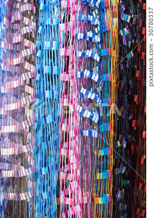 colourful fabric lines 30780337