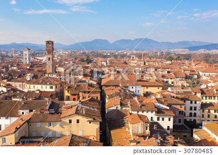 Lucca view from Guinigi Tower. Lucca view from Guinigi Tower. 30780485