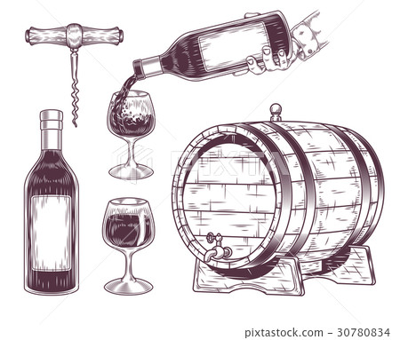 collection of wine icons 30780834