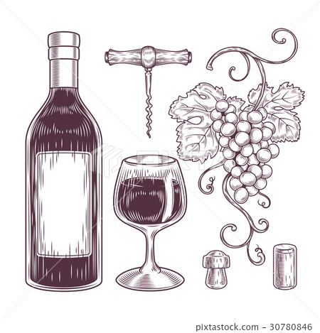 collection of wine icons collection of wine icons 30780846