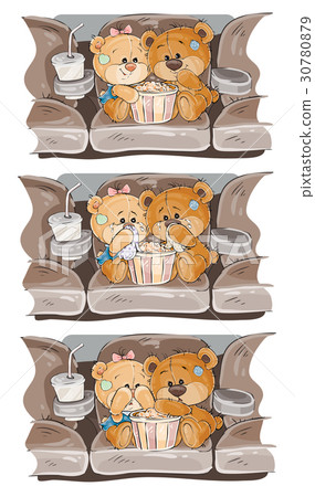 Set clip art illustrations Teddy Bears are 30780879