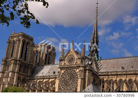 Notre Dame Cathedral in Spring in Paris Notre Dame Cathedral in Spring in Paris 30780996