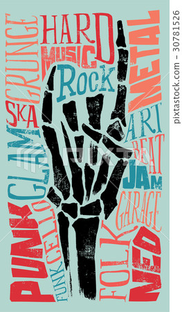 Rock vector illustration for print on t-shirts Rock vector illustration for print on t-shirts 30781526