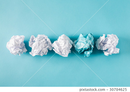 Crumpled paper balls 30784625