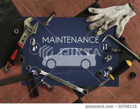 Automobile Vehicle Car Mechanic Maintenance Concept 30786118